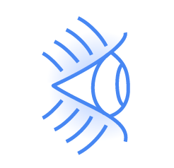 Stylized eye icon representing vision clarity and advanced dry eye treatment at Intown Dry Eye Care in Decatur, GA.