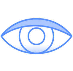Eye icon representing advanced dry eye care and vision health services at Intown Dry Eye Care in Decatur, GA.