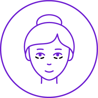 Eye treatment icon representing lower lid laxity correction and improved blinking therapy at Intown Dry Eye Care in Decatur, GA.