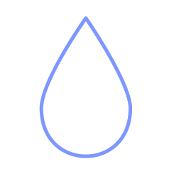 Animated water droplet icon representing tear film hydration and dry eye relief treatments at Intown Dry Eye Care in Decatur, GA.