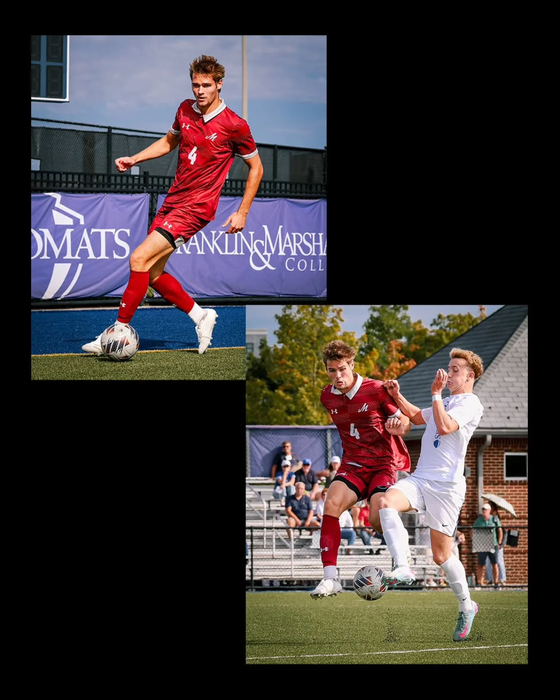 @hexfc23 alum @blenisluke playing for @mulesmenssoccer as they took on @fandmmsoc on Saturday.