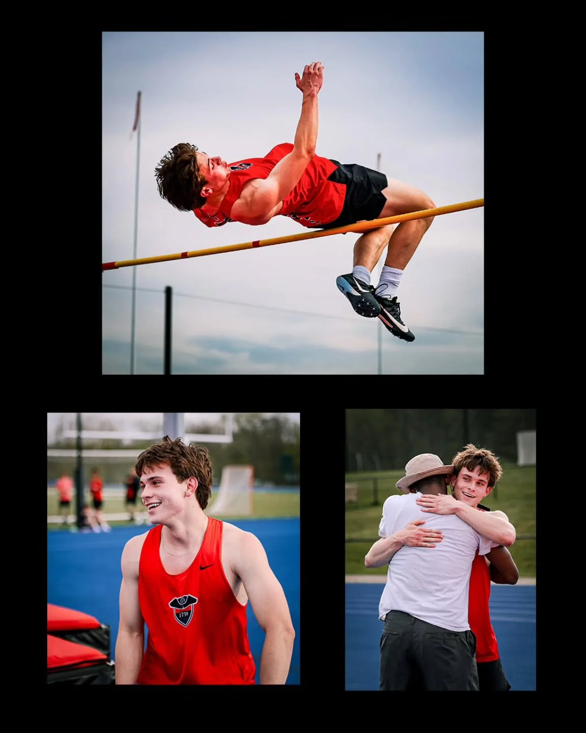 Stas Kraynak hit his new personal best today in the high jump, 6ft 8 inches.  Congrats!