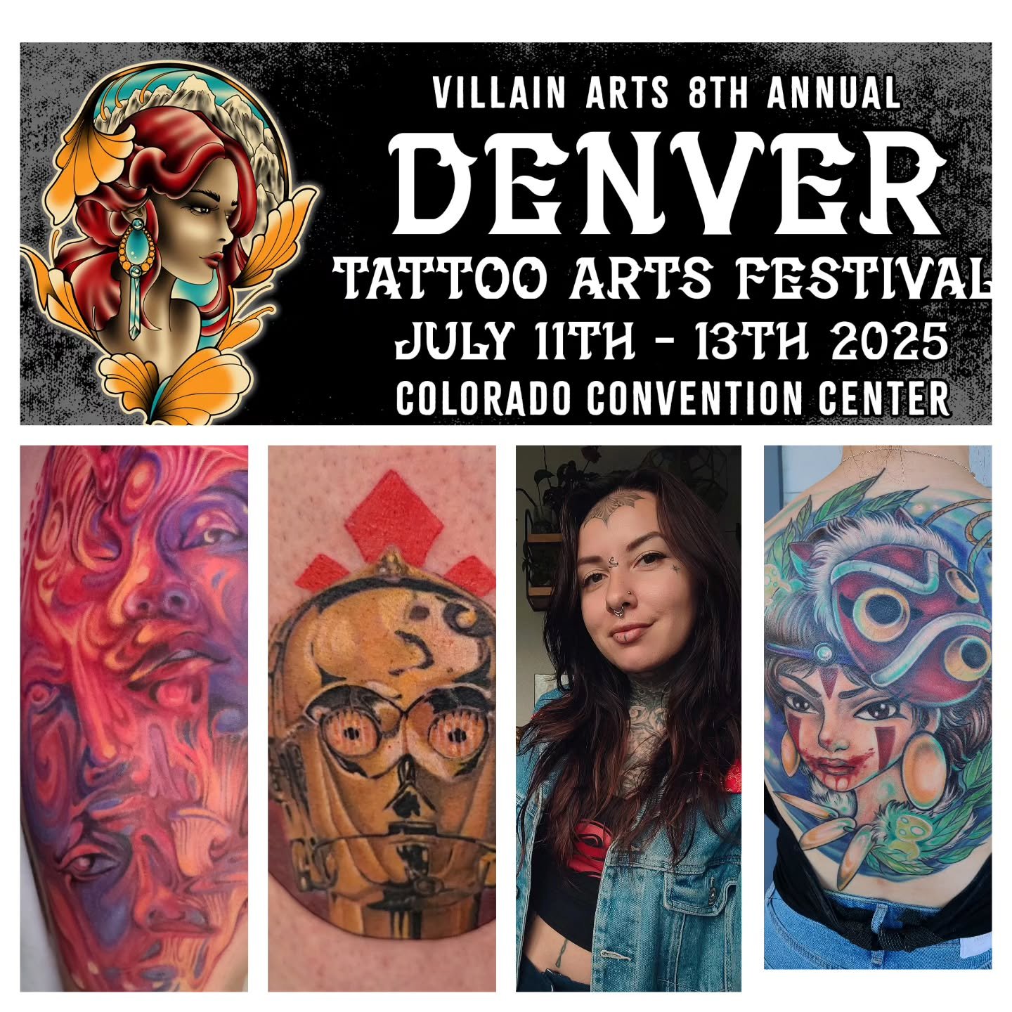 Come find me this year at the @villainarts Tattoo Convention in Denver July 11-13th! 

This is one of my favorite events of the year and this show never disappoints! 

@fallendesires_tattoos.oddities will be there with a special guest @tattoosbydanie