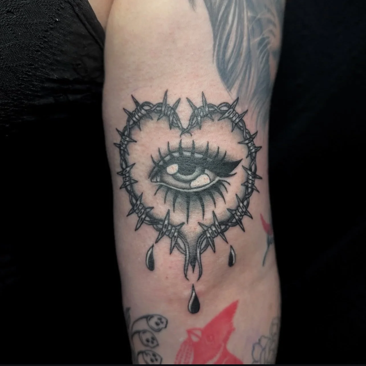 Beautiful tattoo done by our artist @sentient_switchblade 

She&rsquo;s booking a couple days in November, otherwise it&rsquo;s Dec &amp; January! DM her directly to book!

#femaletattooartist #colorado #northerncolorado #blackandgreytattoo