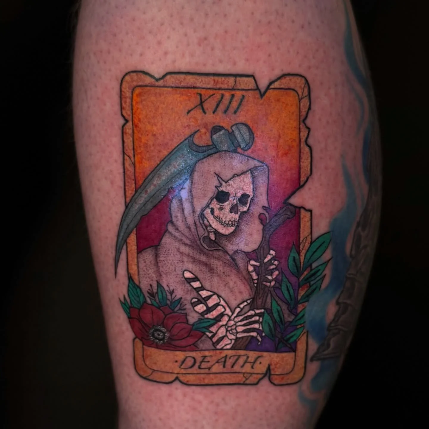 from my flash ⚔️ I originally had this as a more simple black and grey, but we decided it would be better in color! So stoked on how this came out. Thank you for the trust Justin 🤗

Booking for March
Thanks for looking 🫶
Likes and Shares are apprec