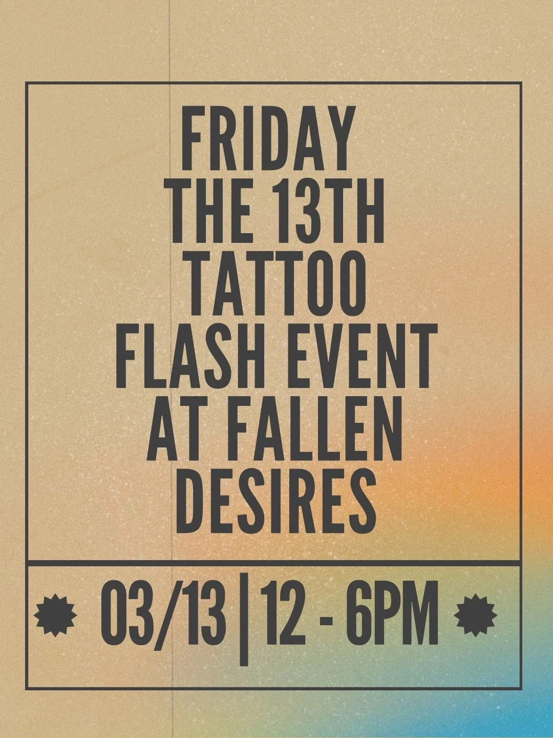We&rsquo;re starting off the FIRST tattoo flash event at Fallen&rsquo;s NEW location with a BANG 💥💥💥💥

🌟 $60 &amp; $130 designs (shading included or just line work)
🌟 Food Truck parked in the back with food for sale from @lulustaters while you 