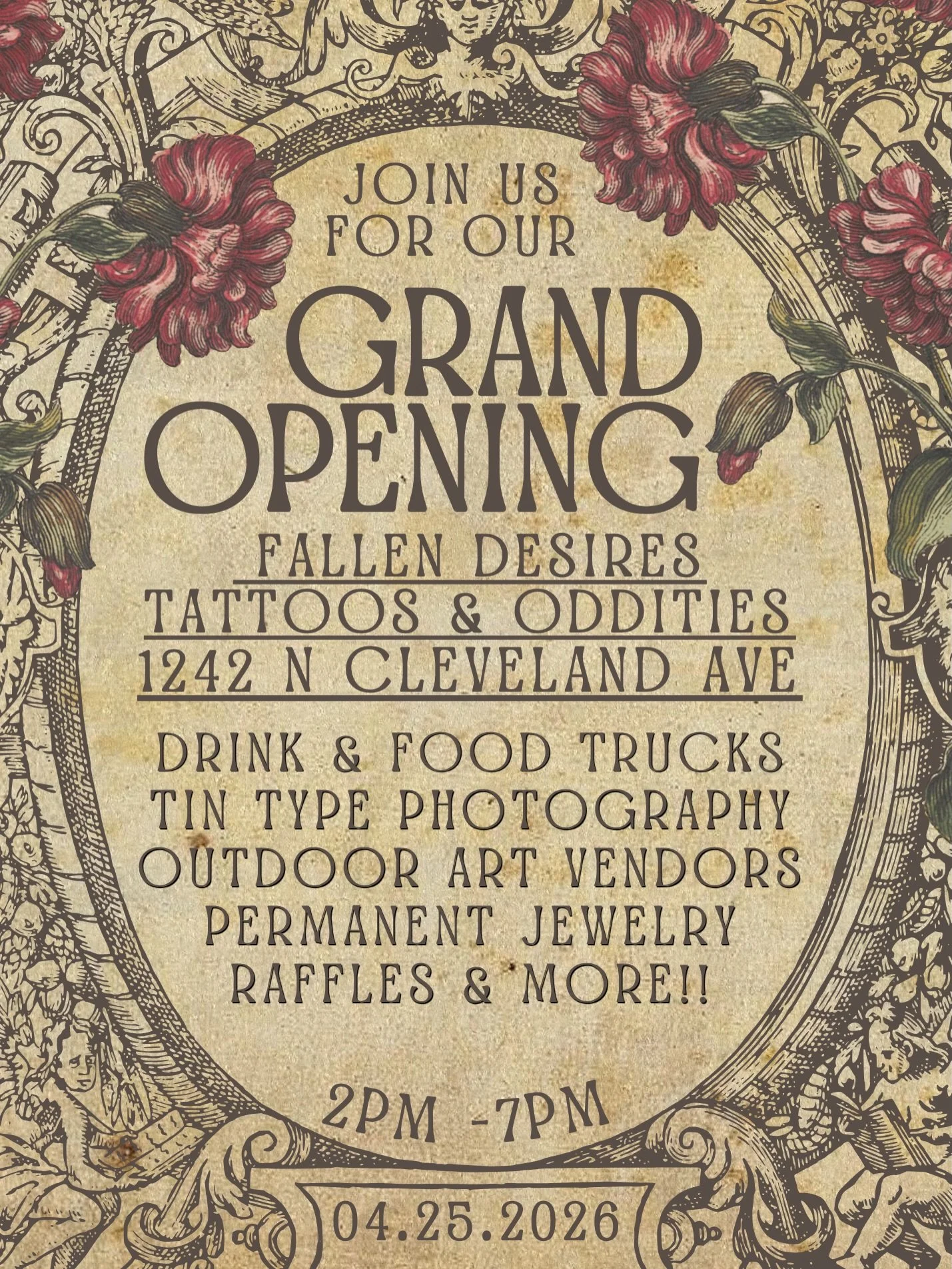 🌟🌟🌟 IT&rsquo;S TIME!! 🌟🌟🌟 

Join us for our GRAND OPENING event of the new shop!! 
Saturday, April 25th from 2-7PM with a toast happening around 5:30!!

🌟 Food &amp; Drink trucks
🌟 Tin Type Photography 
🌟 Outdoor art vendors
🌟 Permanent Jew