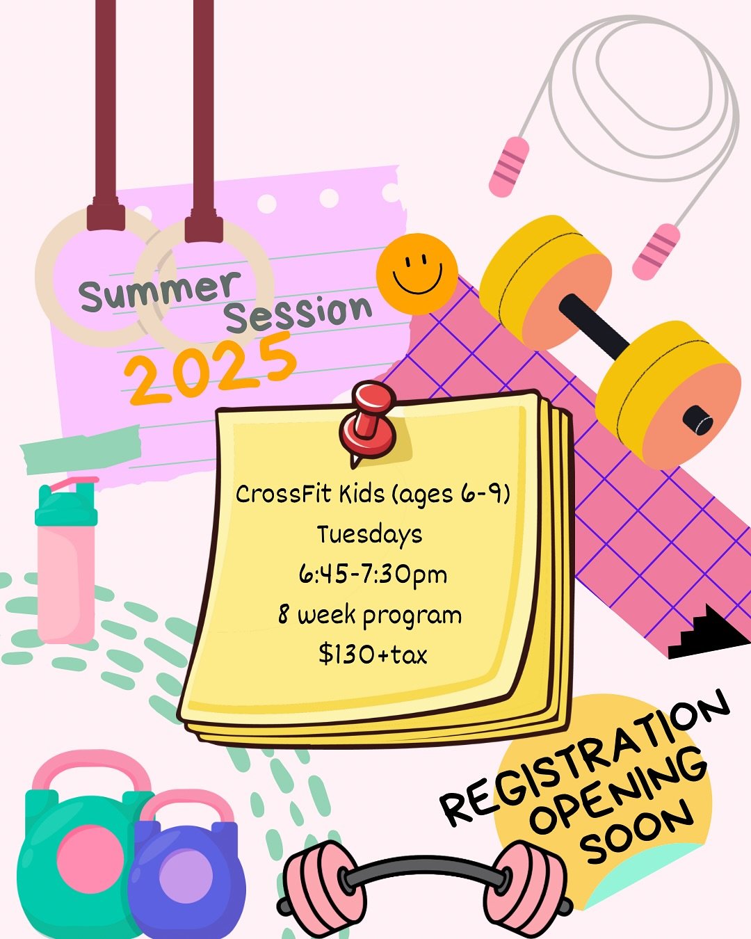 Crossfit Creed is proud to offer CrossFit Kids (ages 6–9) and Teens (10+) programs for an 8-week summer session☀️
We’ll be teaching proper technique, movement patterns, and body awareness — all while making sure your kids are havi