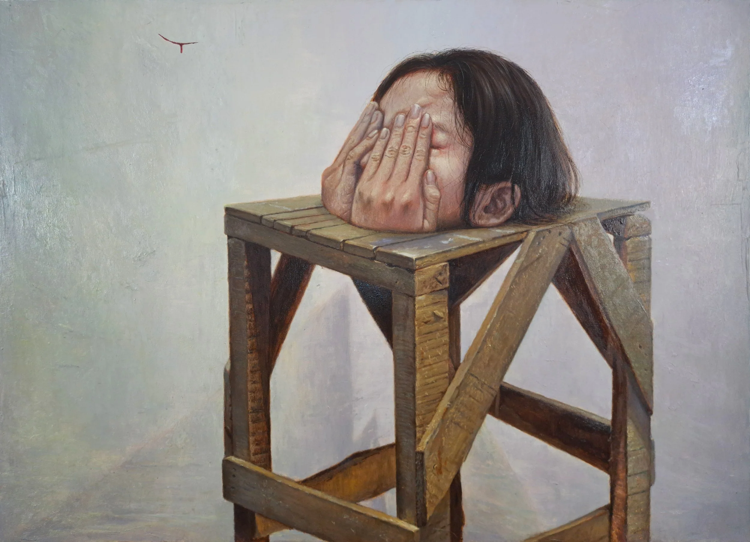 “Denial dependent”
Oil on canvas
26 x 36 inches
2024