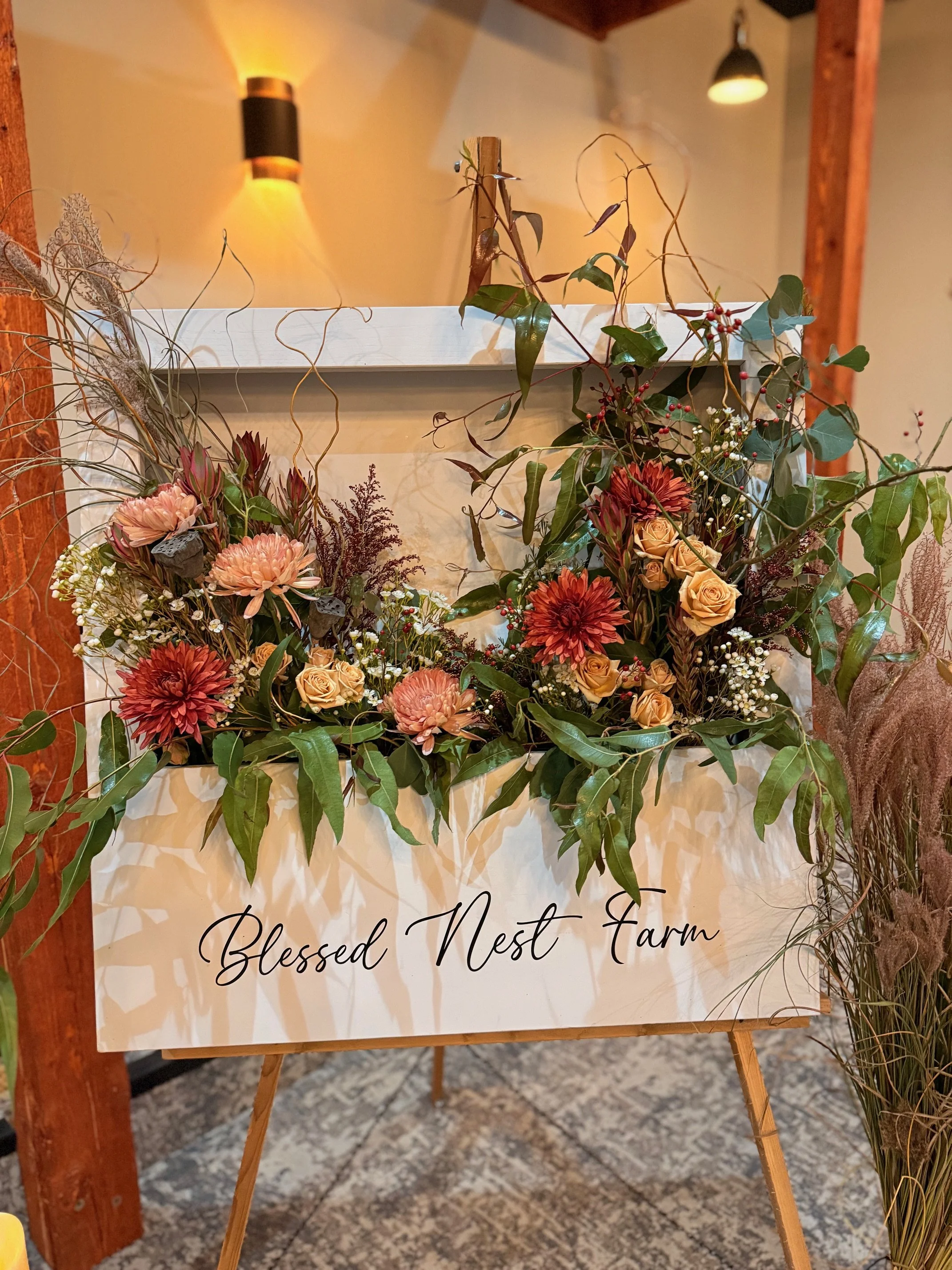 Floral Shadowbox, customizable, for rent