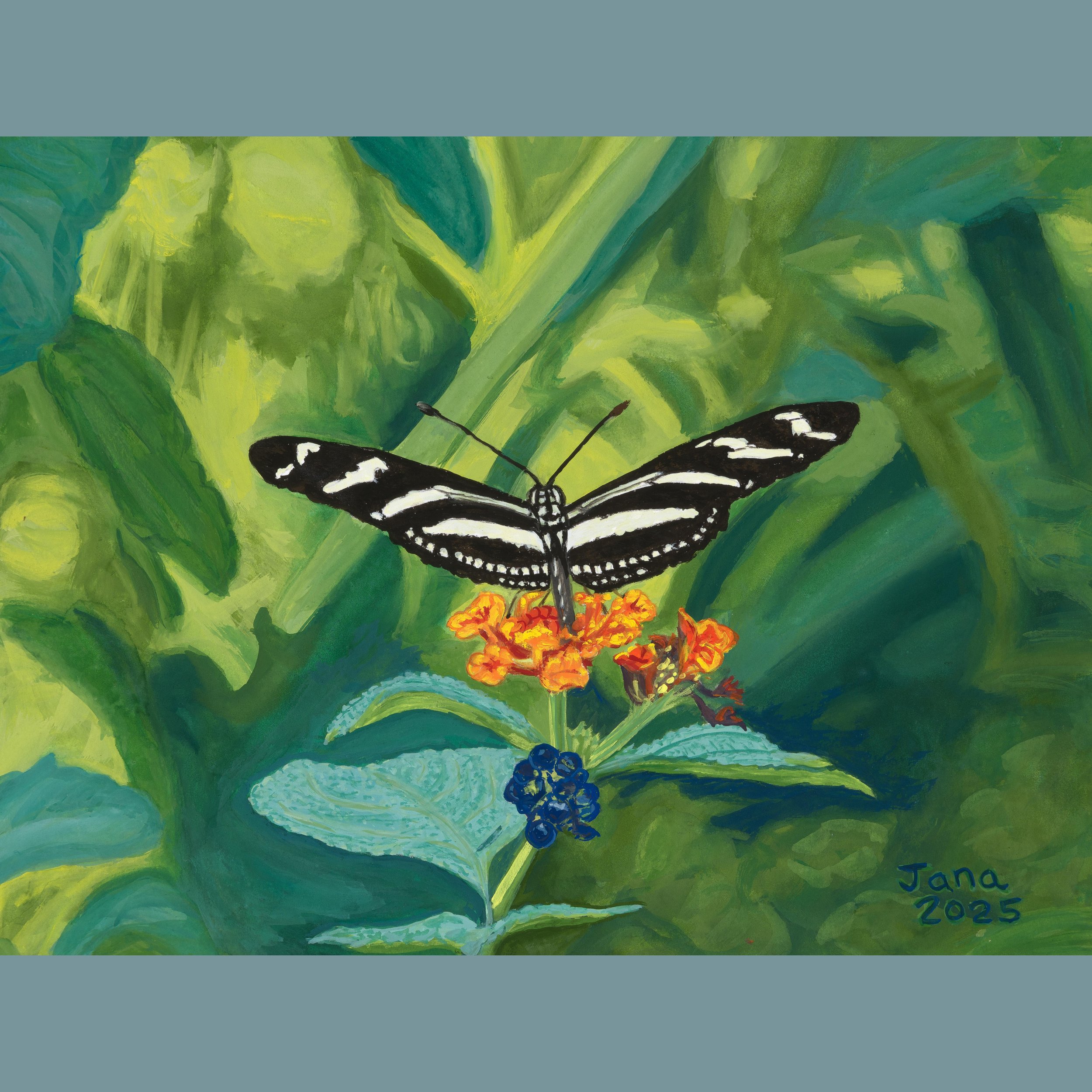 Zebra in the Garden