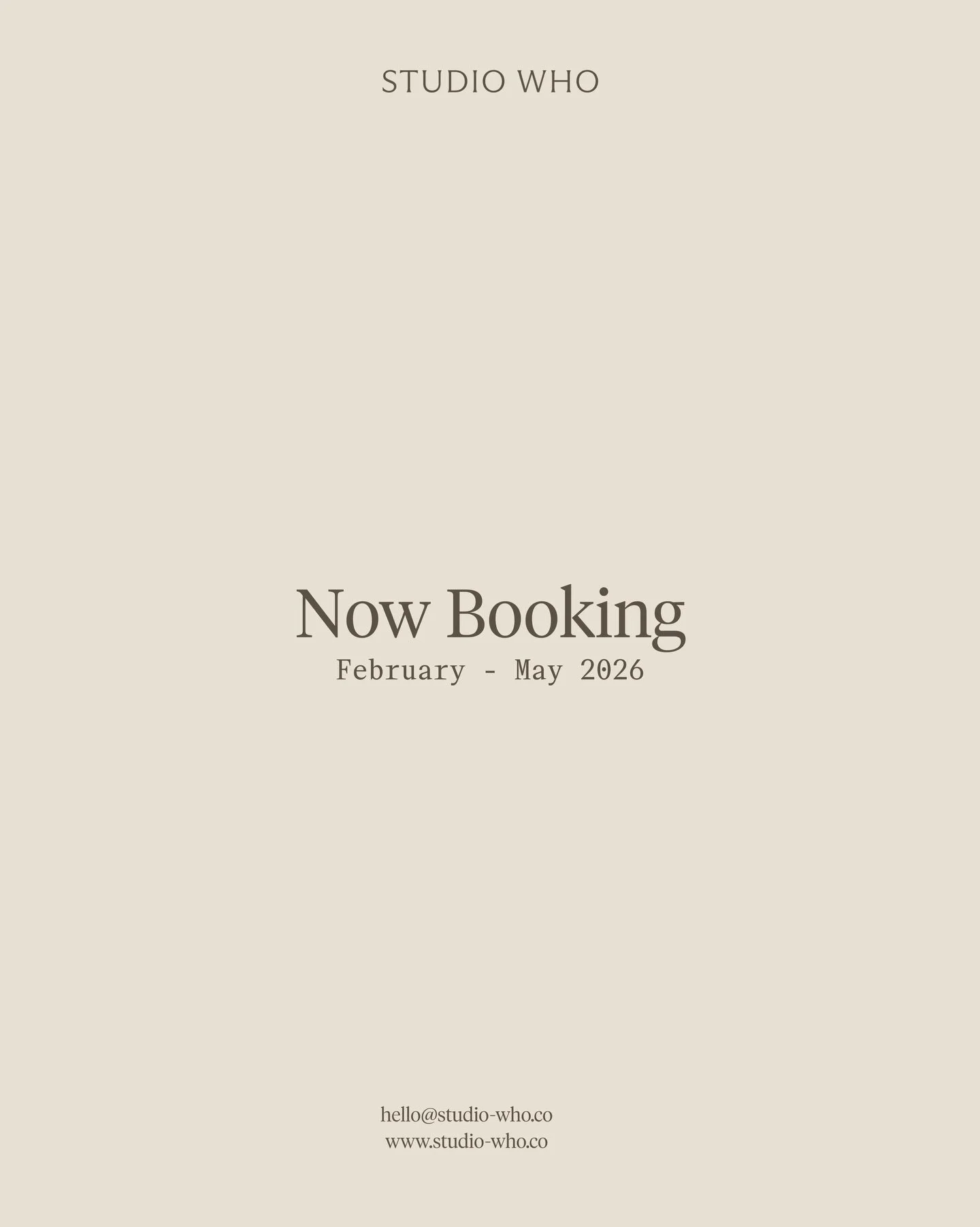 BOOKS OPEN

We&rsquo;re carefully selecting 2026 projects &mdash; a mix of recurring and project-based work.

If you&rsquo;re looking for thoughtful storytelling, intentional creative direction, and photography that feels alive, let&rsquo;s talk.

he