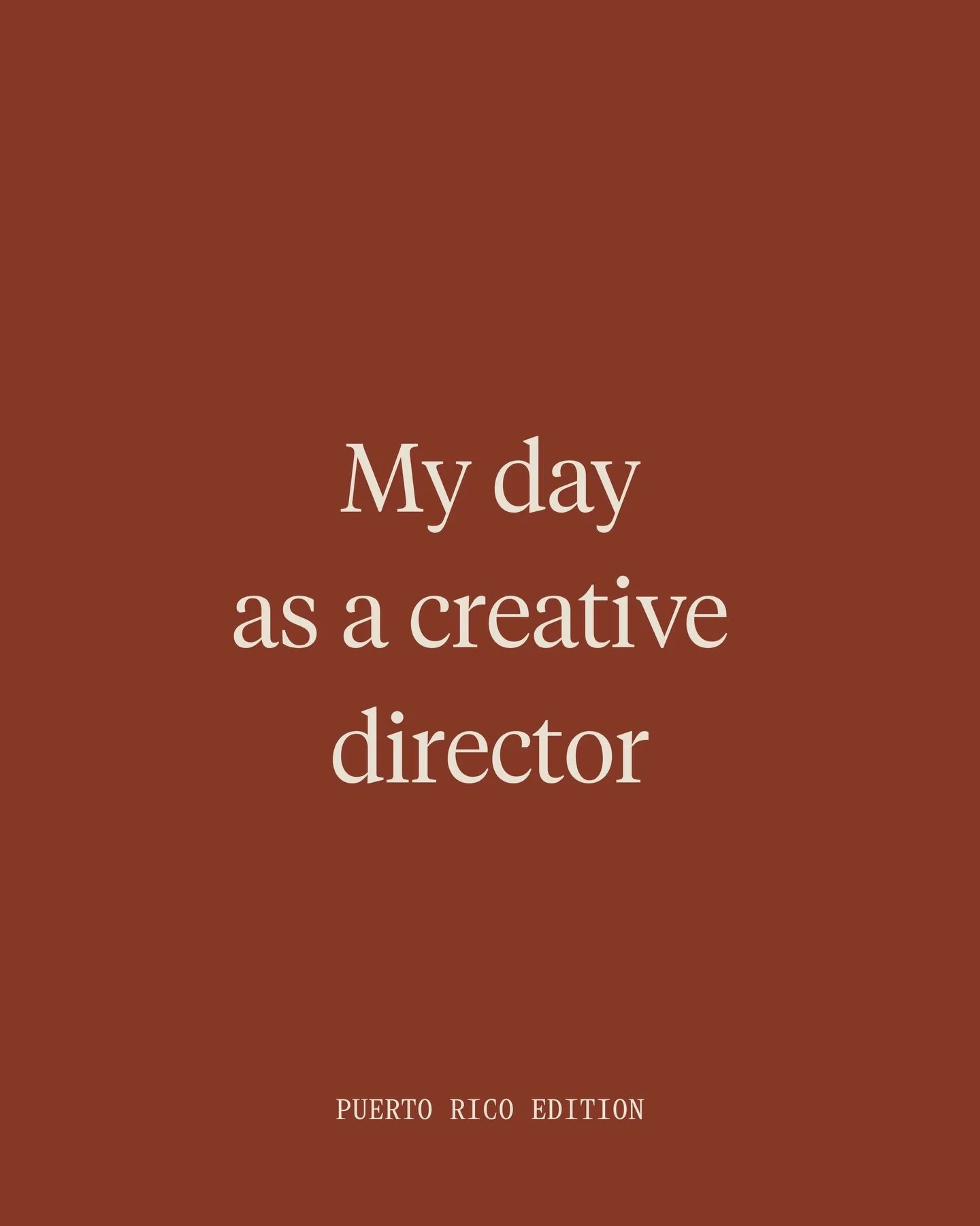 I spent the start of the year back home in Puerto Rico &mdash;working, but also soaking up the tropical warmth and being close to family. There&rsquo;s something about island life that naturally slows everything down, even when the days are full.

Be