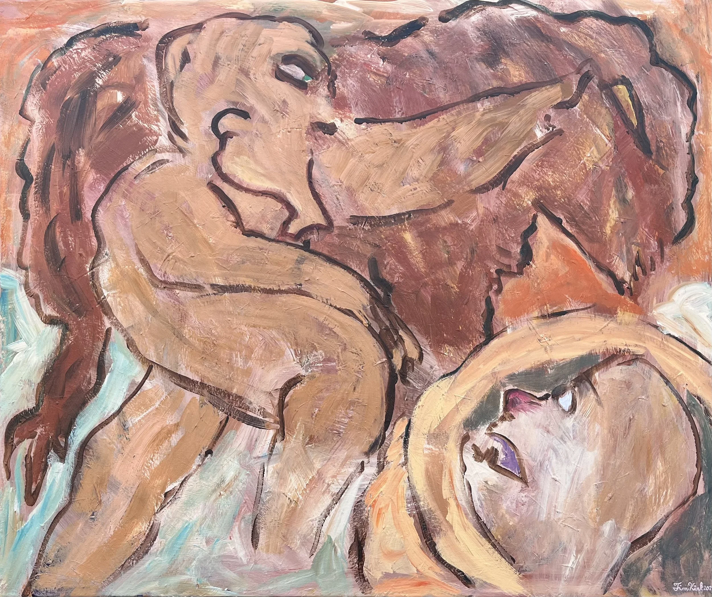 Fourth Labor, 30" X 36", 2026, Acrylic on Canvas