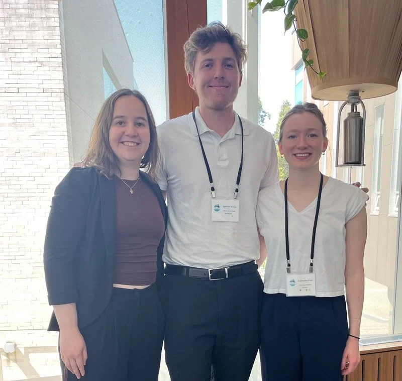 Spencer, Katherine and Manon presented their research.