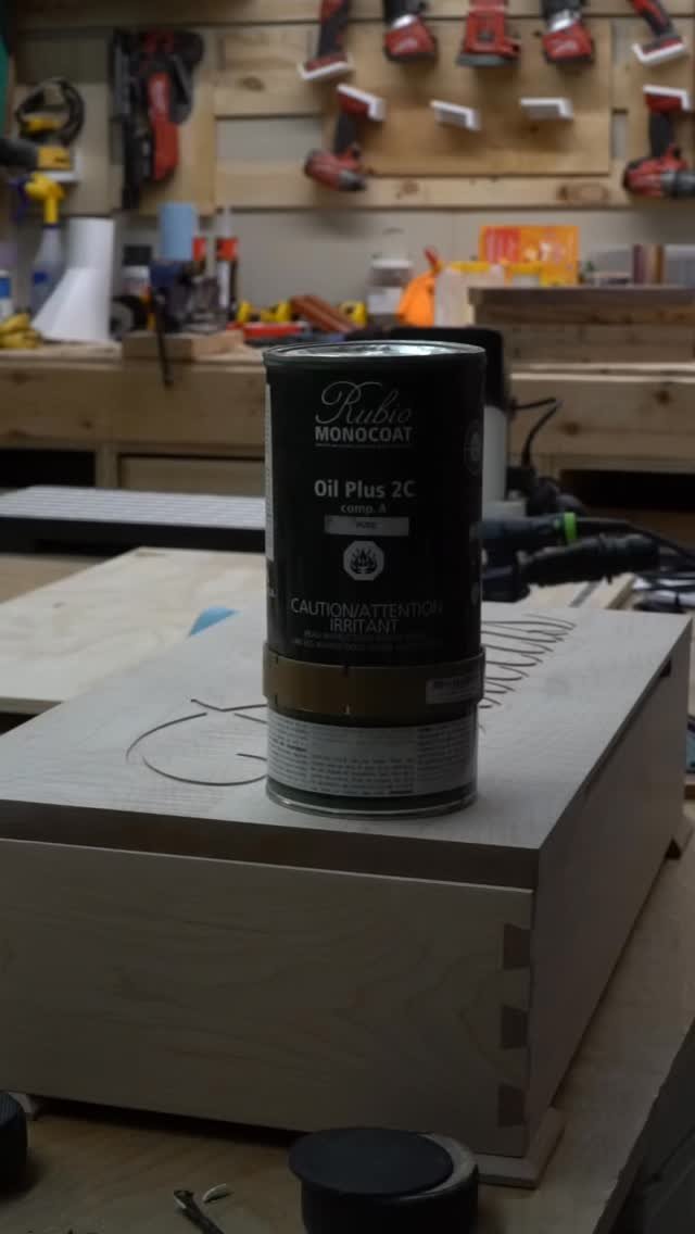 Time for @rubiomonocoatcanada to go on the jewelry box
#woodworking #carpentry #customwoodwork #woodworker #finishcarpentry #woodwork #carpentrylife #customfurniture #woodworkinglife #craftsmanship #woodshop #cabinetmaker #cabinetry #madeofwood #jo