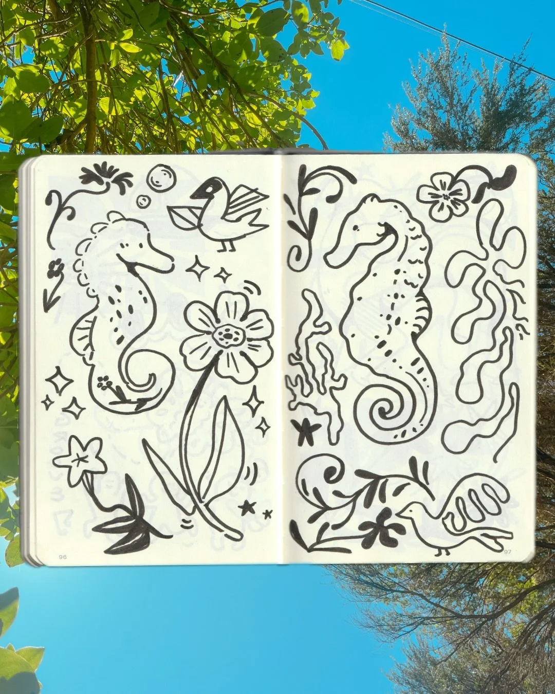 remembering that drawing in my sketchbook is fun :)

maybe time i&rsquo;ll use colour!