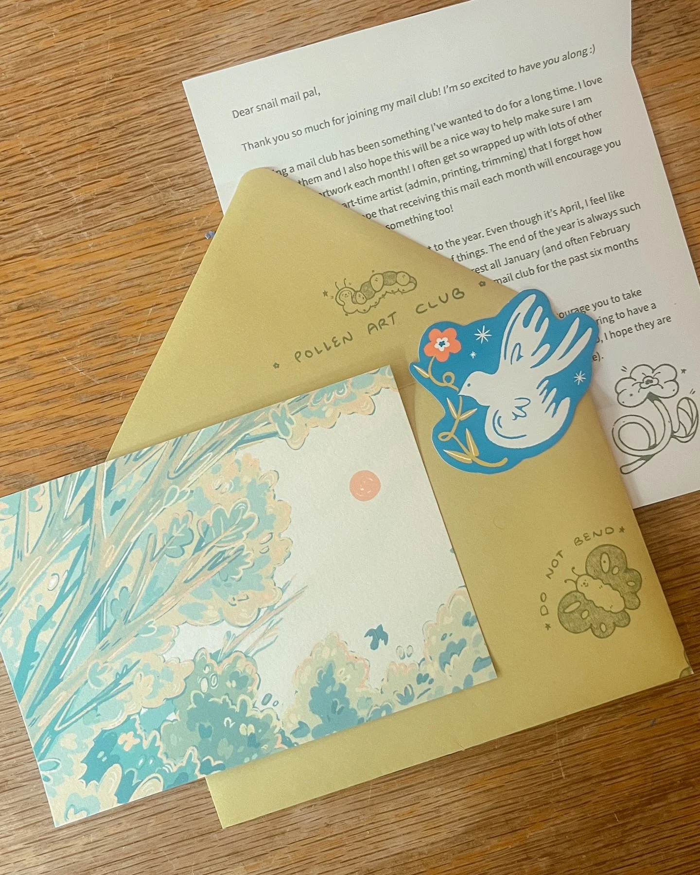 thank you for all the love on April snail mail! i love sharing my art with you guys and it makes me so happy to have the support from all of you 🌼

orders are shipping out this week, so there&rsquo;s still time to sign up for april if you want a coz