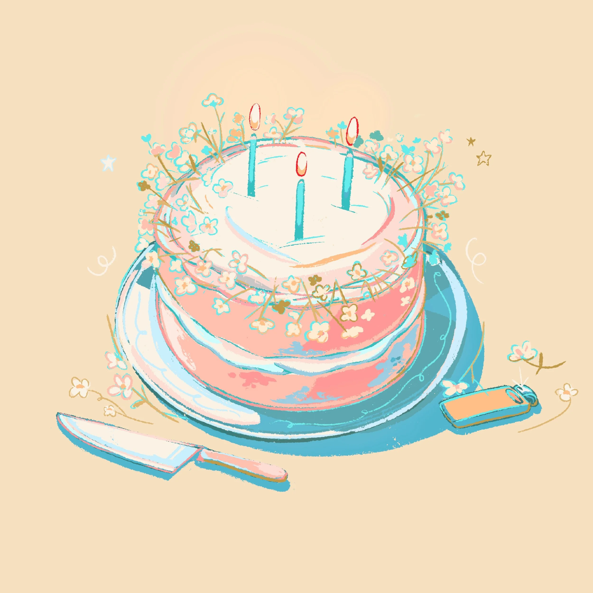 birthday cakes from the past three years :)