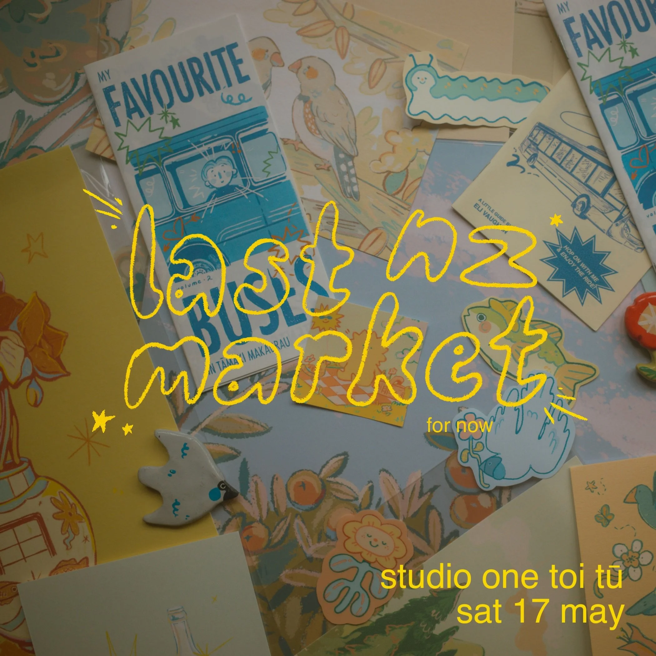 on saturday ill have a table at my last nz market for some time and i&rsquo;d love to have you along!! 

if you&rsquo;ve ever wanted to grab some of my artwork this is the perfect chance as there will be a few deals/older items making a little return