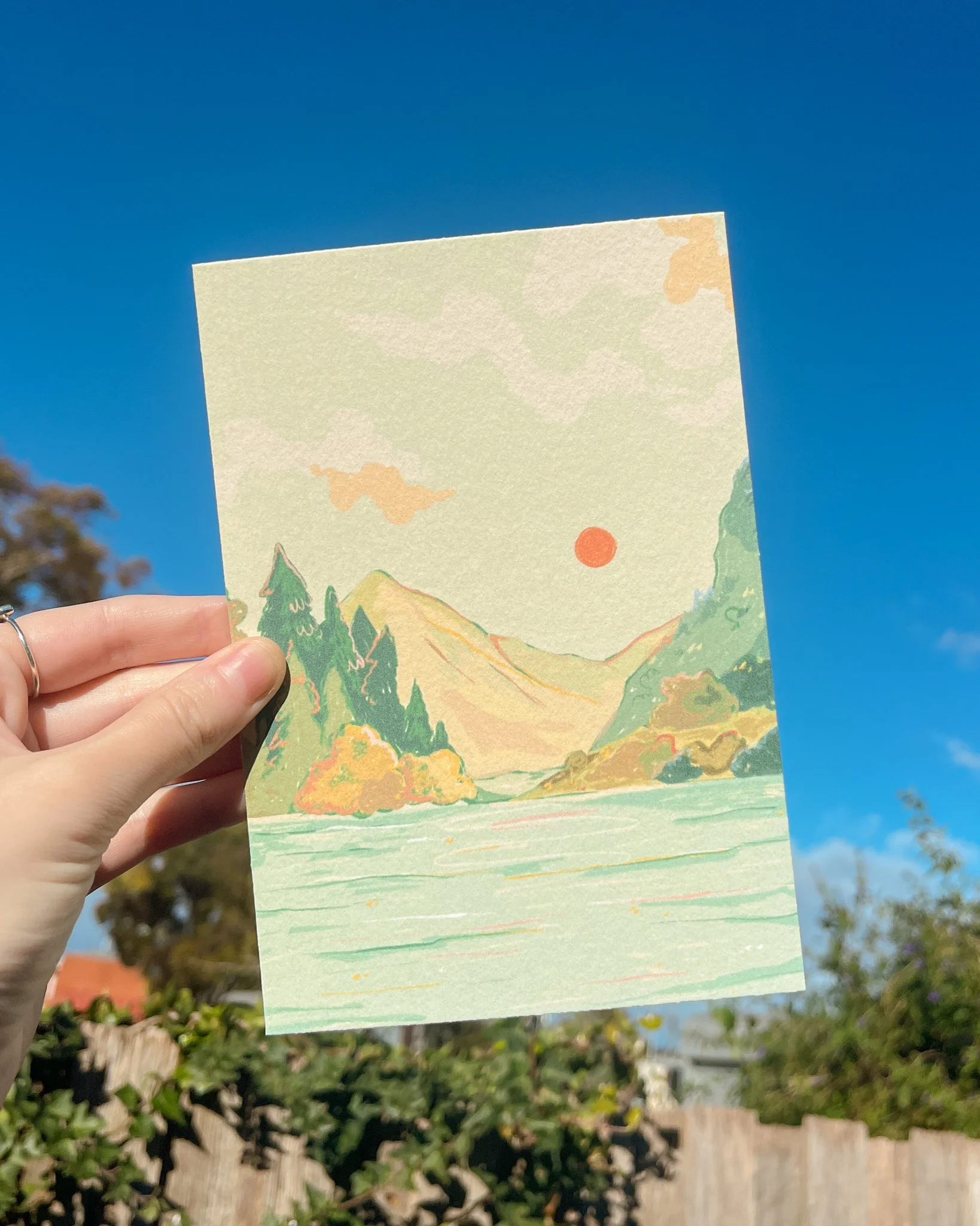 Landscape postcard