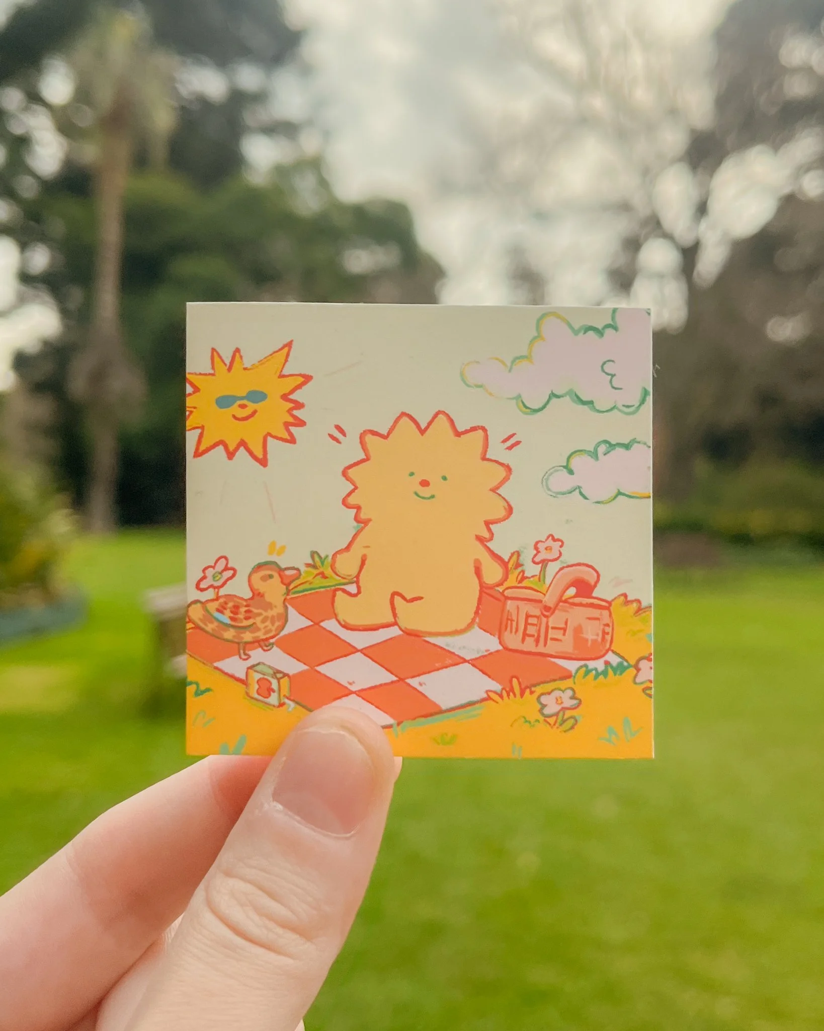 Picnic sun sticker