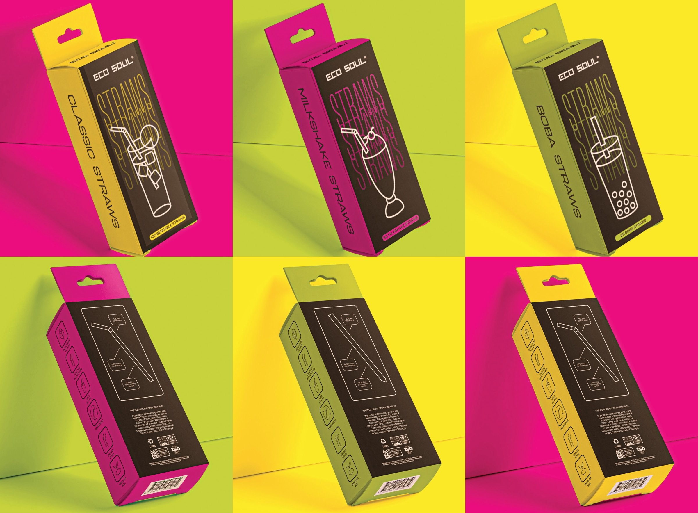 Ecosoul Straws Packaging Redesign