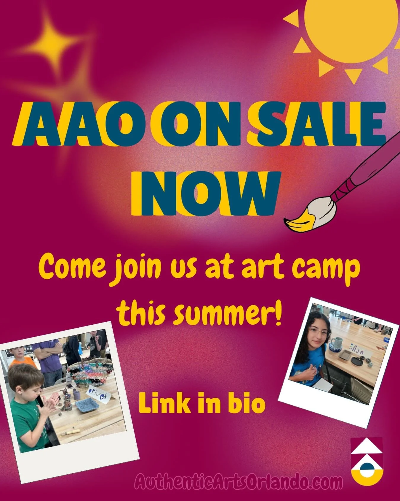 Summer is almost here☀️
GRADES 1-HS 
Make sure to sign up for camp!
-
-
-
🔗Link in bio

#orlando #art #authenticartsOrlando #summer #fun
