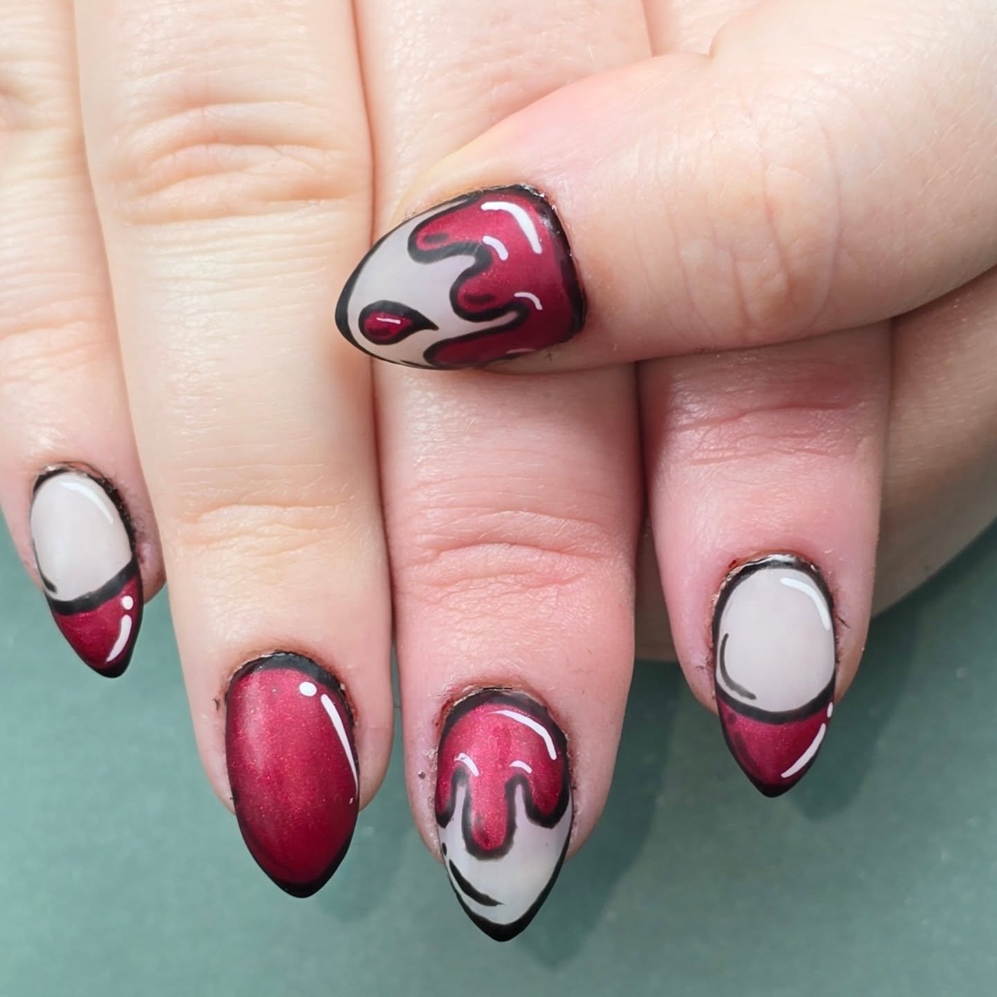 These are mine. They were very difficult. They are perfect but still cute.
#nail #nails #nailsnailsnails #nailart #naildesign #nailaddict #naildesigns #naillove #nailjunkie #art #artist #nailtech #nailtechnician #nailtechlife #lovenails #practicema