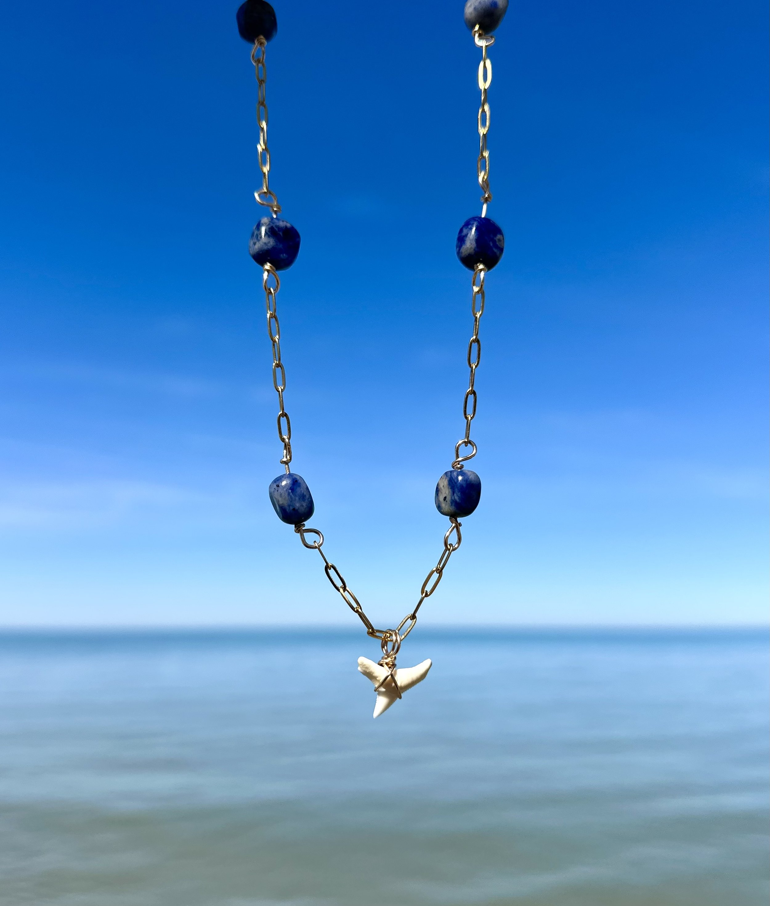 Deepwater Stone & Shark Tooth Necklace