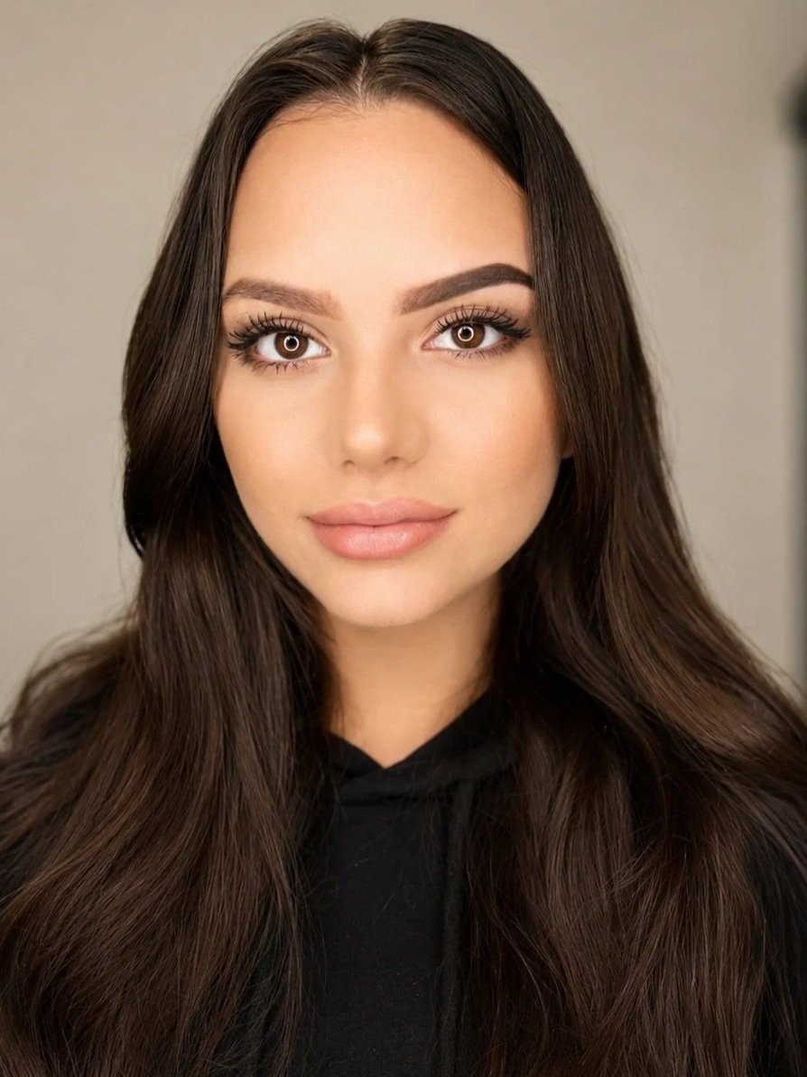 Diseño profesional de cejas con acabado natural y definición precisa para realzar la expresión del rostro.