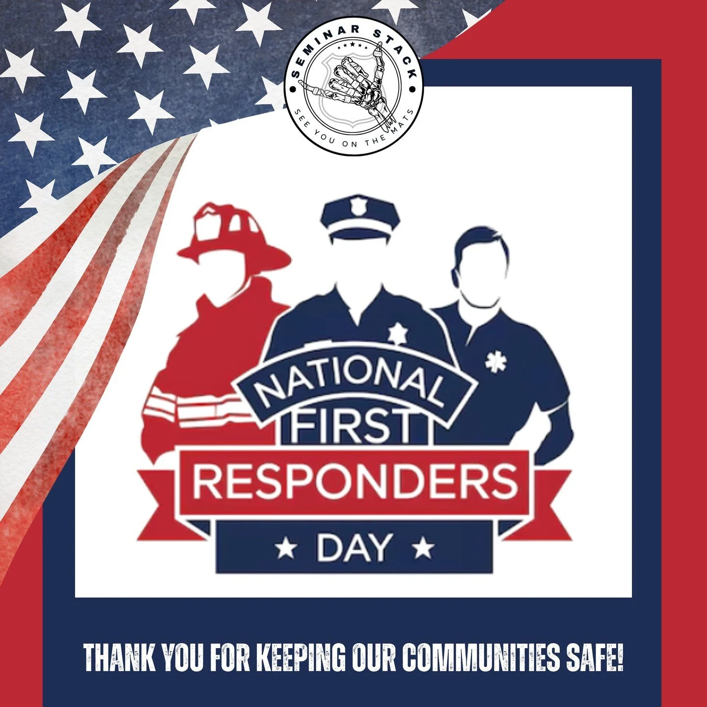 NATIONAL FIRST RESPONDERS DAY

Honoring the heroes who keep our communities safe every day. 

Thank you, First Responders, for all you do. 

#NationalFirstRespondersDay #ThankYouHeroes #SeeYouOnTheMats