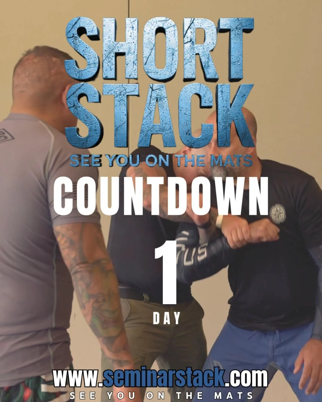 1 DAY OUT.

This is your sign to stop &ldquo;thinking about it&rdquo; and start stacking it.

Whether you&rsquo;re:
Rolling in the BJJ Tournament (cash brackets + bragging rights),
Leveling up with CLEE-approved seminars, or
Dropping in for Stack the