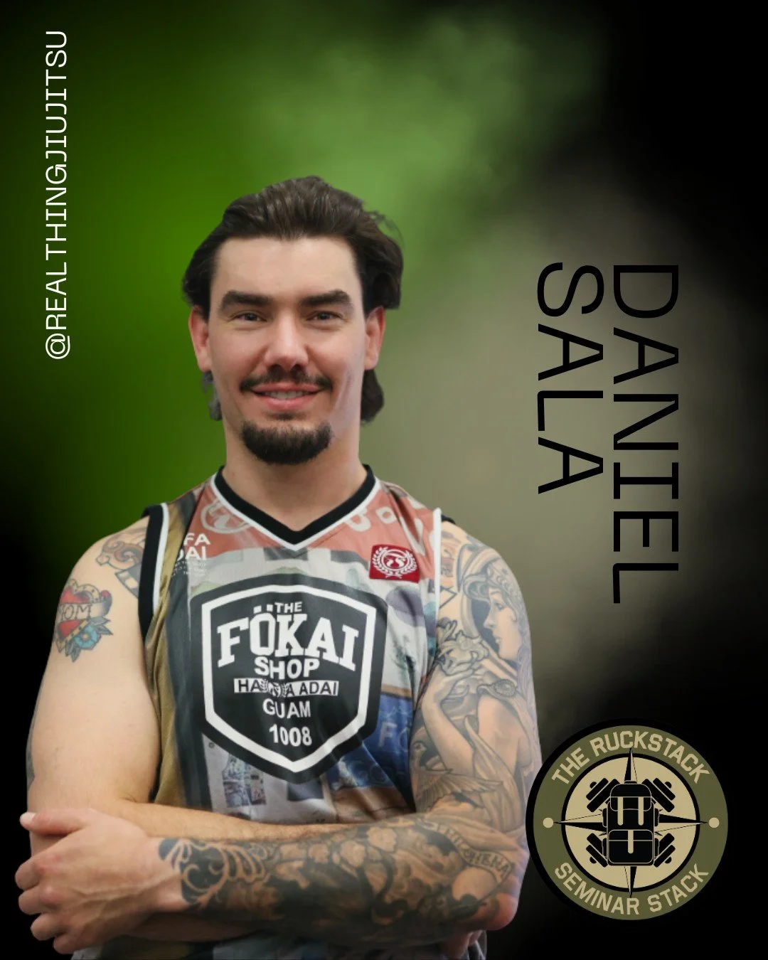 RuckStack Instructor Announcement

Owner and head coach of Real Thing Jiu-Jitsu, Daniel Sala is a BJJ black belt who started training in 2007 at Renzo Gracie PA. A former Navy Diver, he trained around the globe, from Guam to San Diego to Australia, w