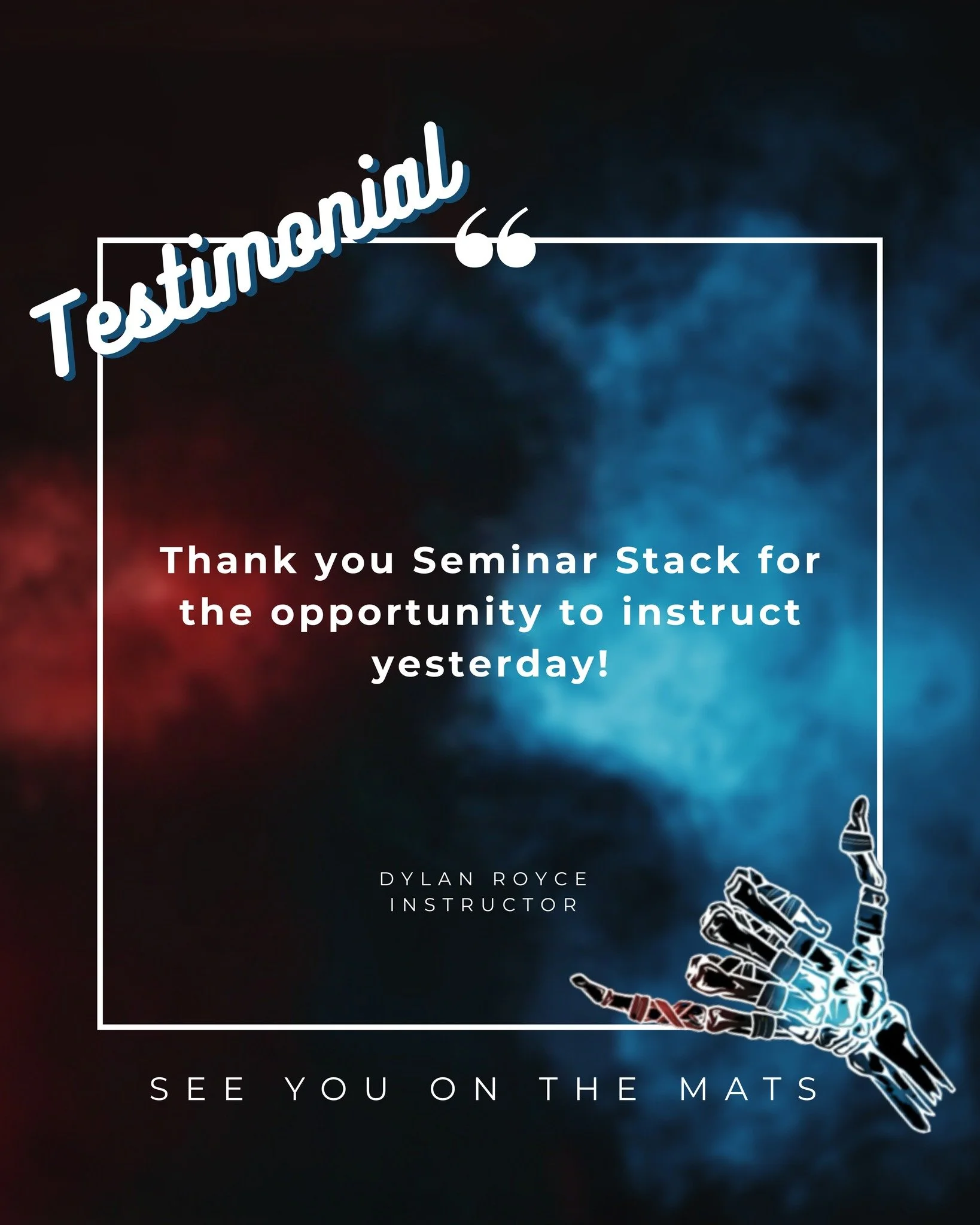 @roycedylan had a great time teaching, which means you will have a great time learning. 

Come out to our next event, The RuckStack on April 25, 2026 for 3 BJJ seminars, a community 5K ruck AND local vendors all while raising money for the amazing no