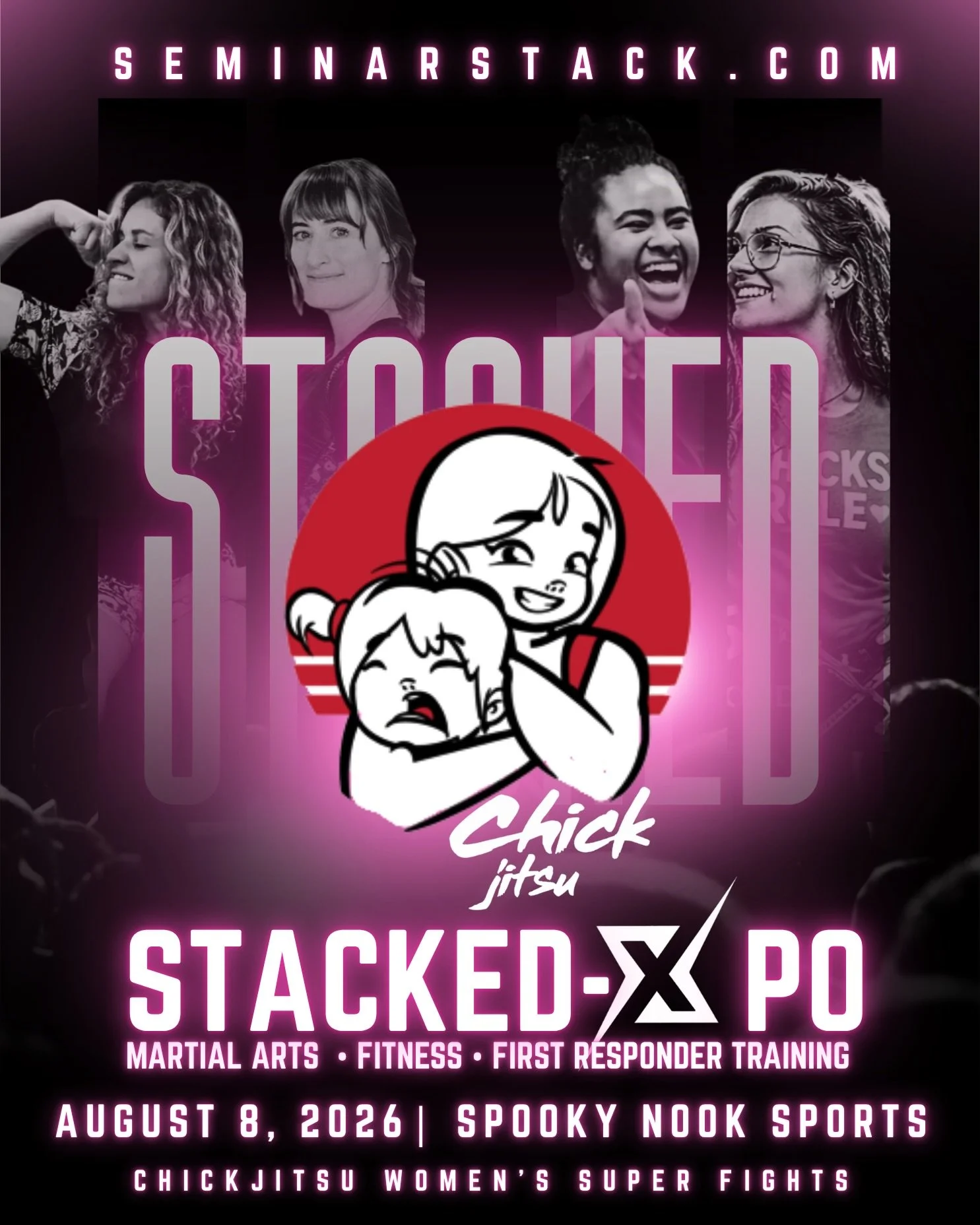 CHICKJITSU is coming to STACKED-XPO 2026!!

One of the fastest-growing women&rsquo;s superfight promotions in jiu-jitsu is bringing the action to STACKED-XPO 2026.

Women&rsquo;s superfights. Gi and No-Gi divisions.

Spooky Nook Sports | Manheim, PA 