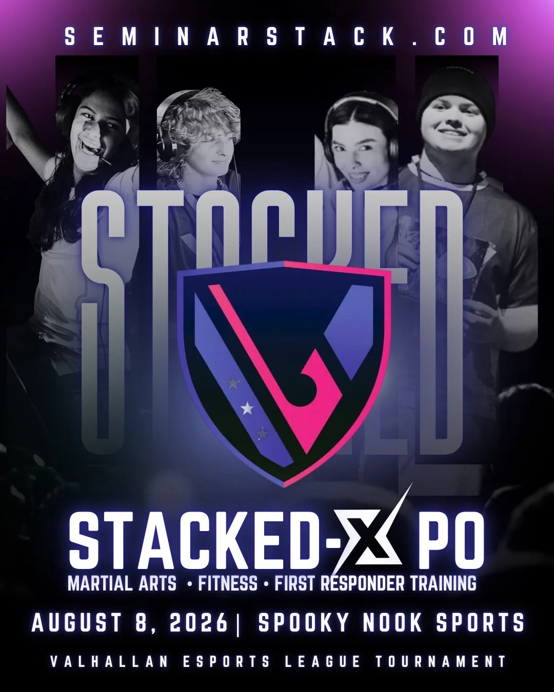 VALHALLAN ESPORTS is coming to STACKED-XPO 2026!

One of the fastest-growing esports development programs is bringing competitive gaming to STACKED-XPO 2026.

UFC 5 tournament. Youth, Teen, and Open divisions.

Spooky Nook Sports | Manheim, PA | Augu