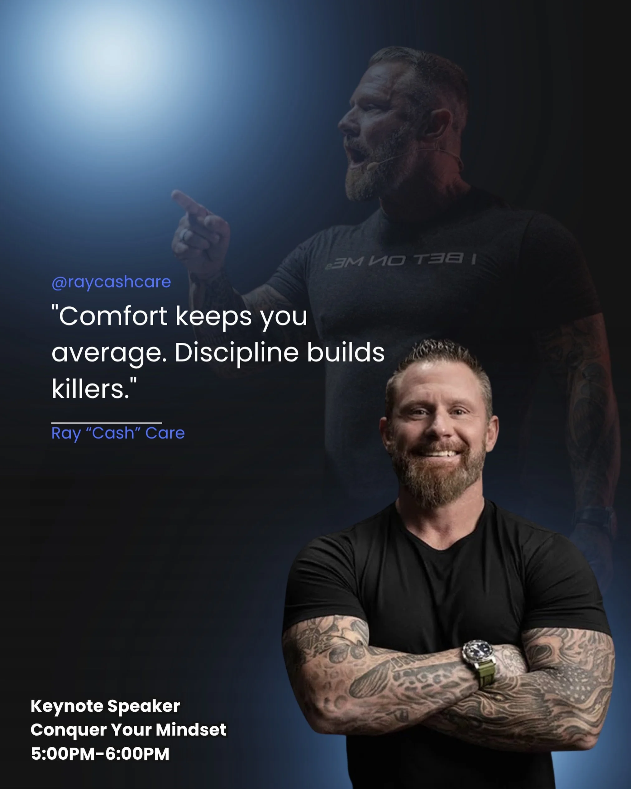 This lineup is STACKED Aug 8th

We&rsquo;re honored to welcome our Keynote Speaker, Ray &ldquo;Cash&rdquo; Care, to STACKED-XPO 2026.

Former Navy SEAL.
Leadership &amp; performance coach.
Motivational speaker.
Expert in resilience, teamwork, and men