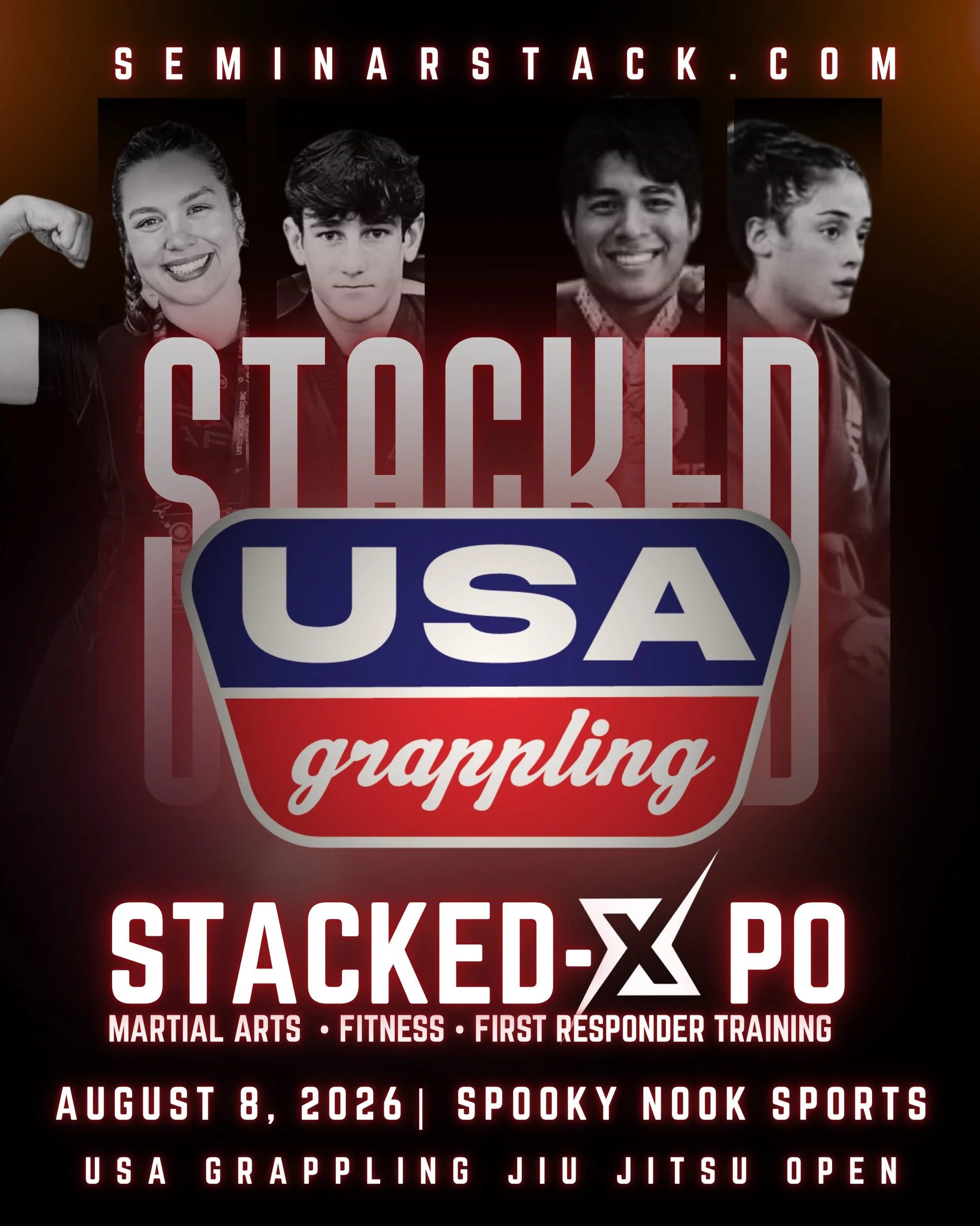PENNSYLVANIA SPORT JIU-JITSU OPEN is coming to STACKED-XPO 2026

USA Grappling is bringing one of the premier SJJIF ranking tournaments to STACKED-XPO 2026.

Gi and No-Gi divisions. Ranking points. World Cup seeding implications.

Spooky Nook Sports 