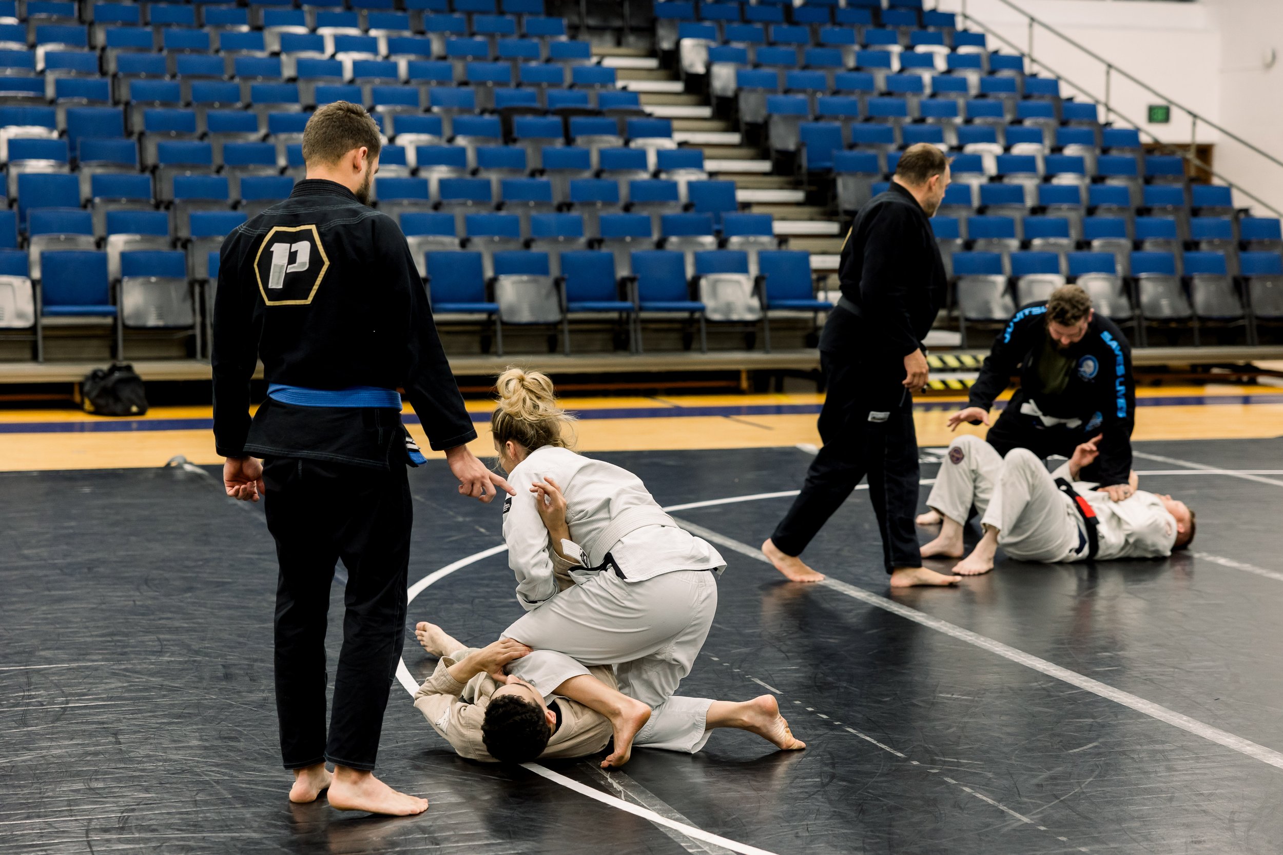 A gi match in progress