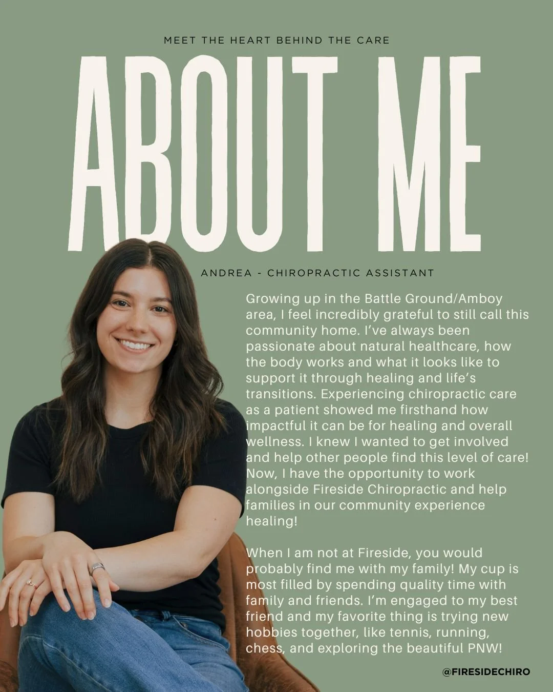 Meet the newest addition to our team 🤍

We feel so excited to have Andrea as part of the Fireside team! She has already brought such a warm and caring presence into our office, and we can&rsquo;t wait for our community to get to know her better ✨

#