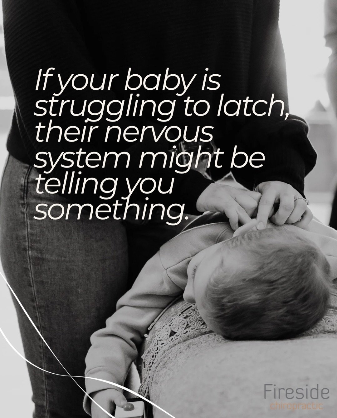 Breastfeeding is a beautiful and natural part of the postpartum journey and sometimes extra support can make all the difference. 

At Fireside Chiropractic, we assess the nervous system and spine to help your baby function their best. If you&rsquo;re