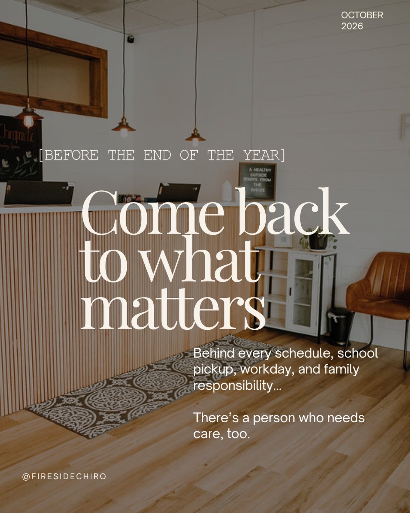 The end of the year can get busy really fast. Between work, school, family schedules, appointments, and preparing for the holidays! 

But while you&rsquo;re taking care of everyone else, don&rsquo;t forget to prioritize your own health and well-being