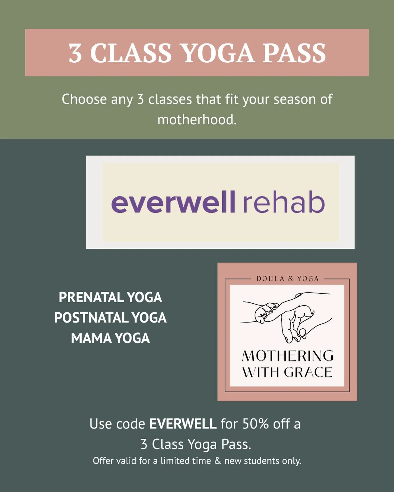 What if your yoga mat became your village?

INTRODUCING: The 3-Class Yoga Pass, designed to help you reconnect with your body, your breath, and other moms who get it.

Choose any 3 classes that fit your season:
 &mdash; Prenatal Flow Yoga
 &mdash; Po