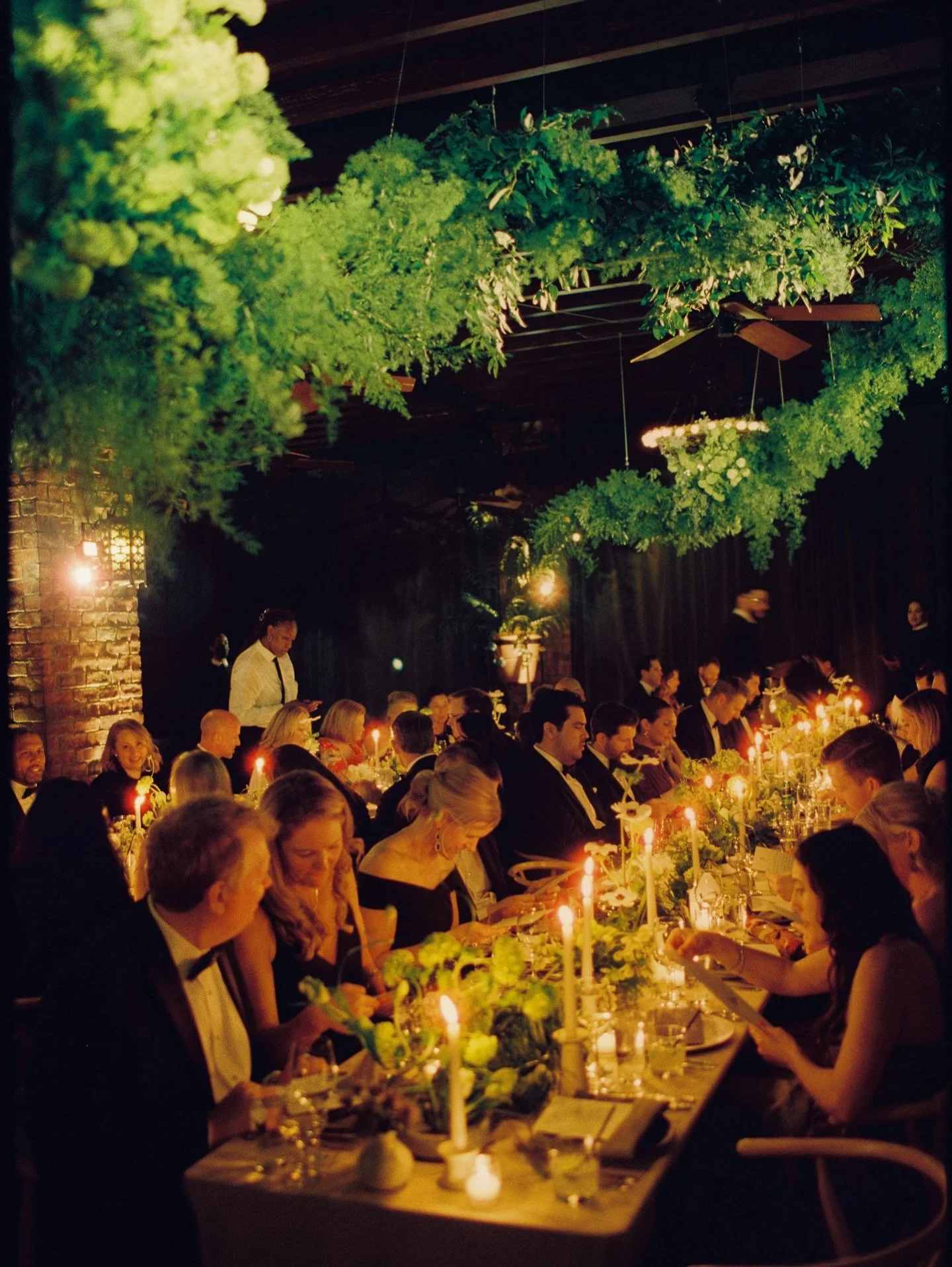 Suspending an overhead installation to bring organic movement, making something vast feel intimate. 
.
.
Planning &amp; Design @bethmarieevents 
Venue: @boweryhotel_events 
Photo: @joelandjustyna 
Floral: @athabold 
Lighting: @frostproductionsnyc 
Re