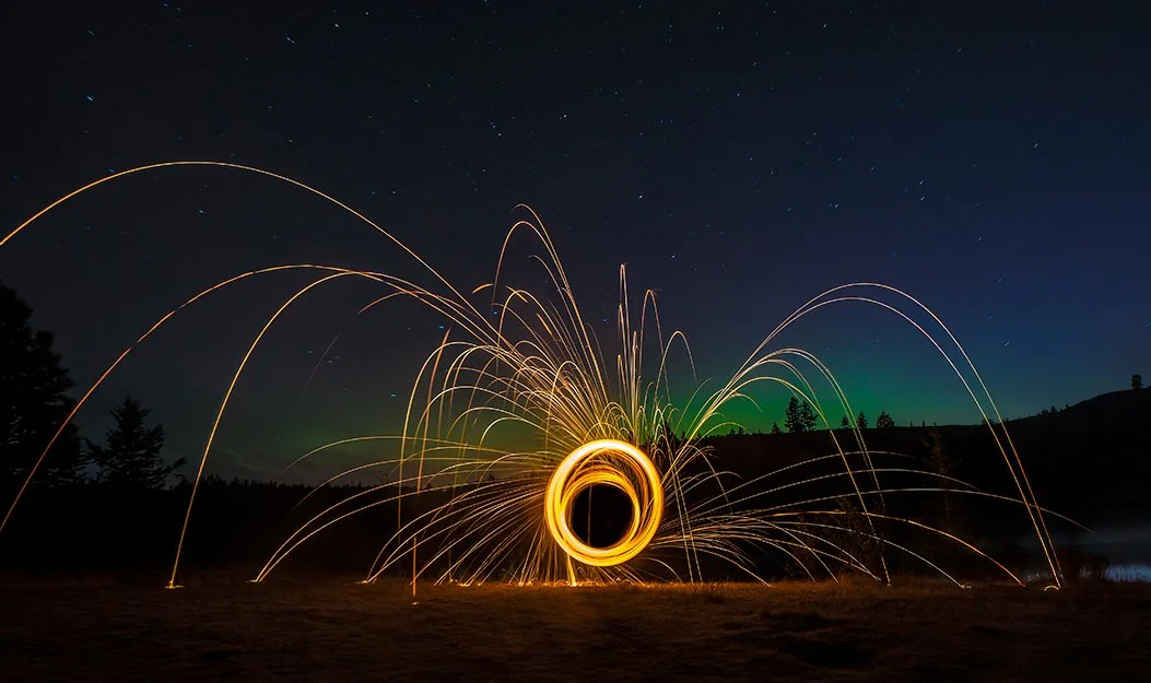 Steel Wool Spinning, Kamloops BC