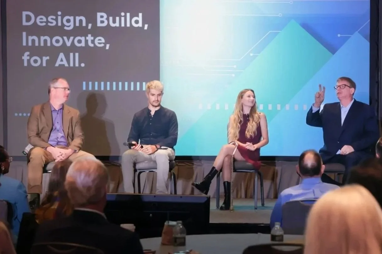 Four panelists from a Deaf-focused panel at the 2025 DIF