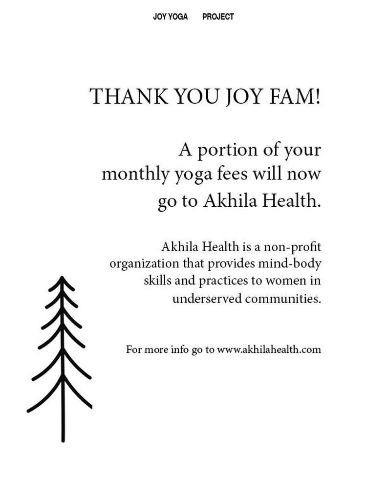 Thank you so much for your participation in our programs&mdash; and I&rsquo;m so excited to now be able to donate part of your fees to helping others benefit from mind-body practices. 

🤍🤍🤍

@akhila_health 

#mindbodymedicine
#yoga
#akhila
#akhila