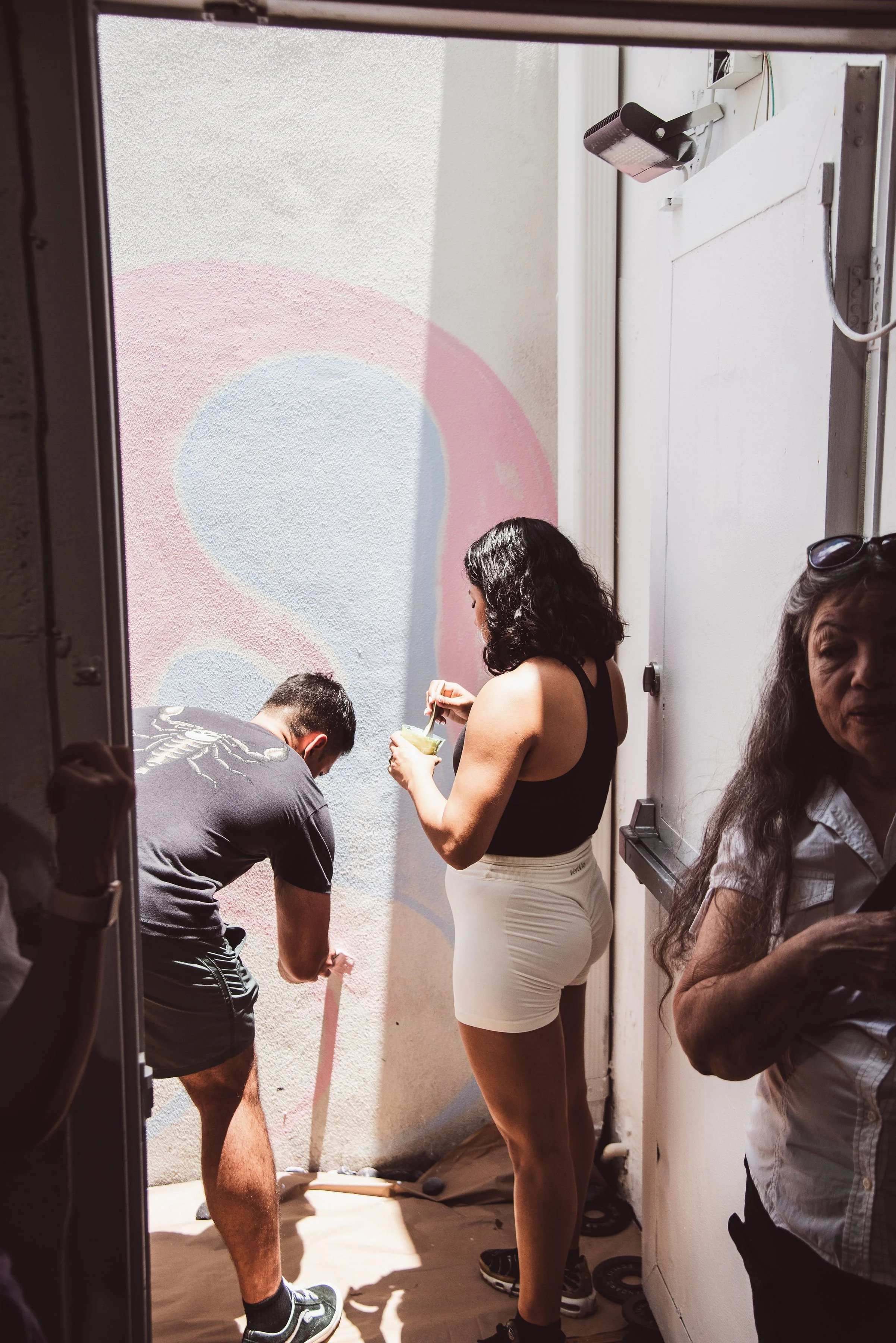 Muse&Flow Miami group custom handmade mural best ideas creative activities activation corporate team building art workshop Gigi's Playhouse Growth 2 Mindset 