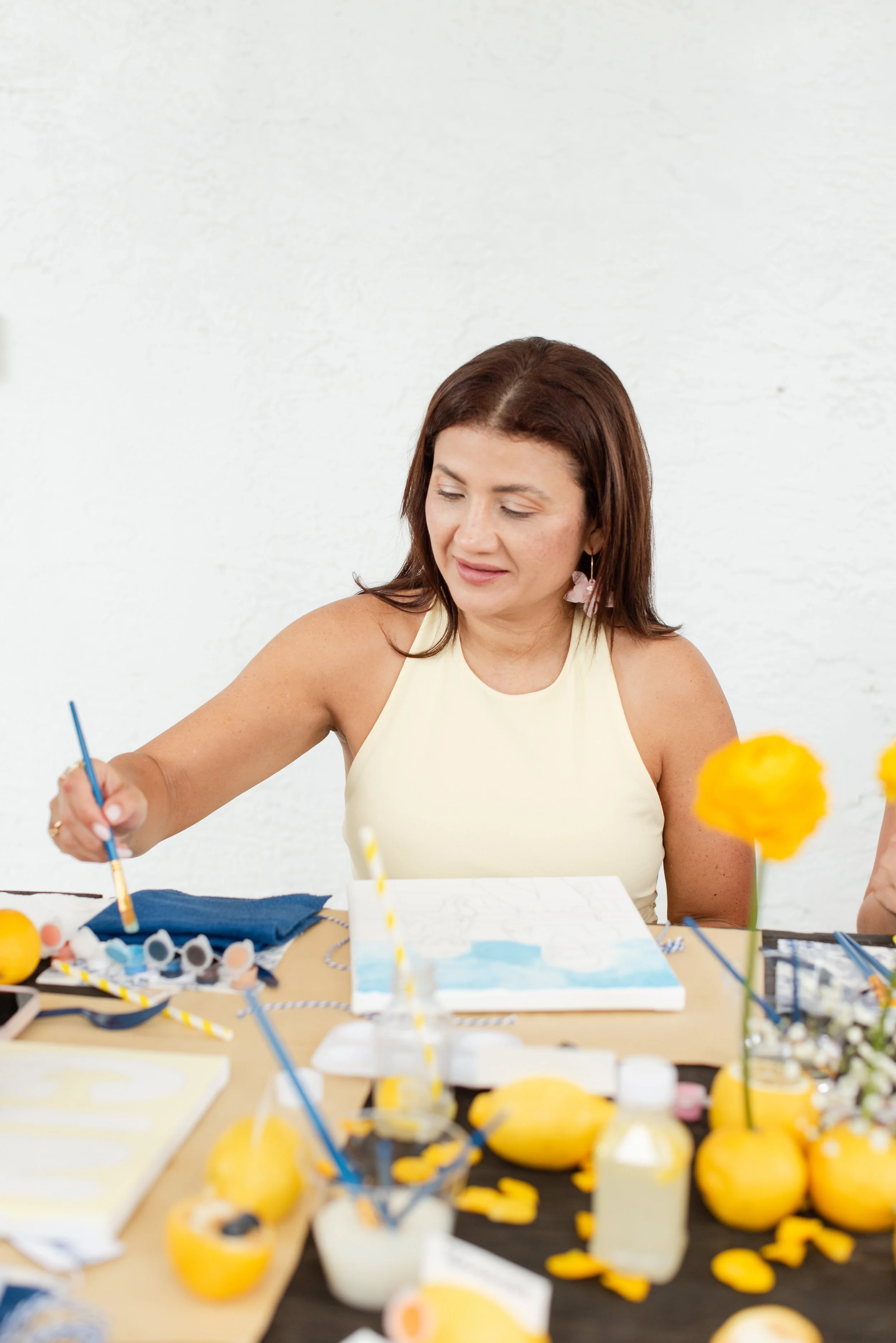 Muse&Flow Miami group personalized paint party kit custom handmade canvas classes best ideas creative activities birthday bachelorette corporate team women gatherings brand activation live artist